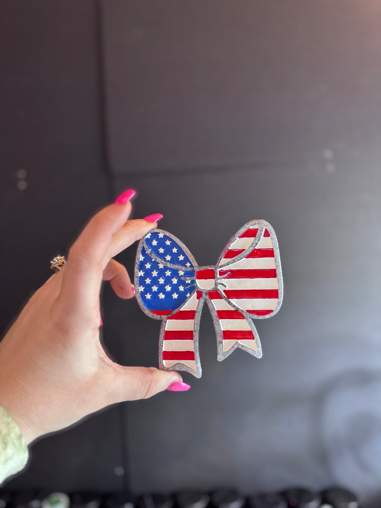 American flag bow