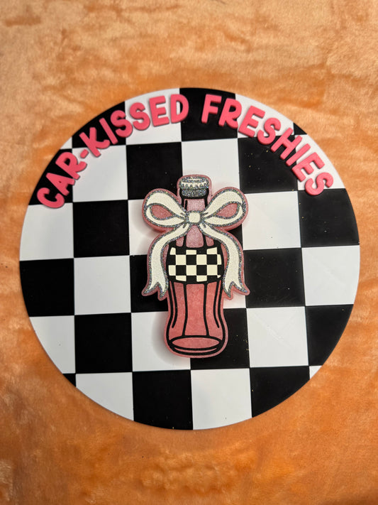 Checkered bow Bottle